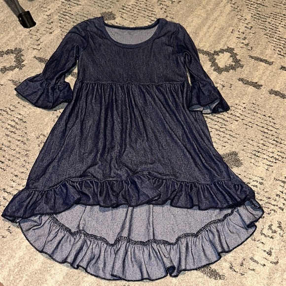 Girls Boutique Hi Low Dress💕 no size but fits 5/6 IMO - Picture 1 of 3
